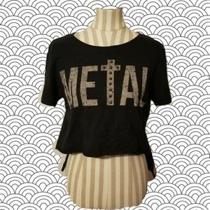 METAL Shredded Crop Top